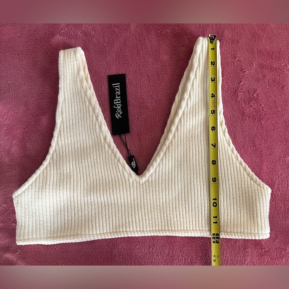 Ricki Brazil Bralette Crochet woman’s size M White stretch - Picture 5 of 5